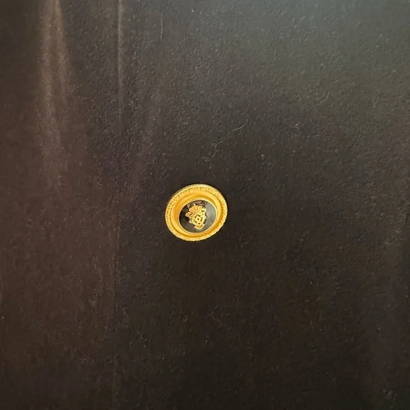 Vintage Saks Fifth Avenue Midnight Blue Velour Jacket with Gold Buttons